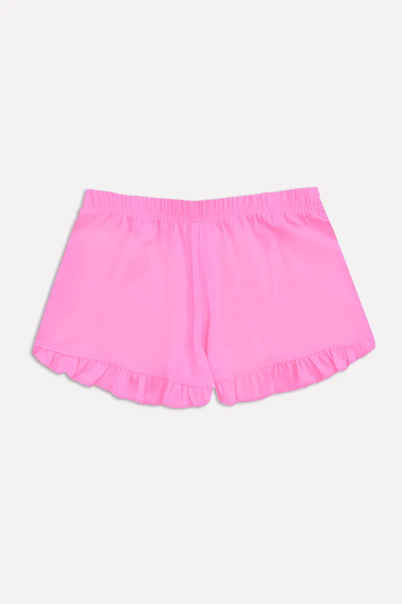 Simply Soft Ruffle Short - Neon Barbie Pink