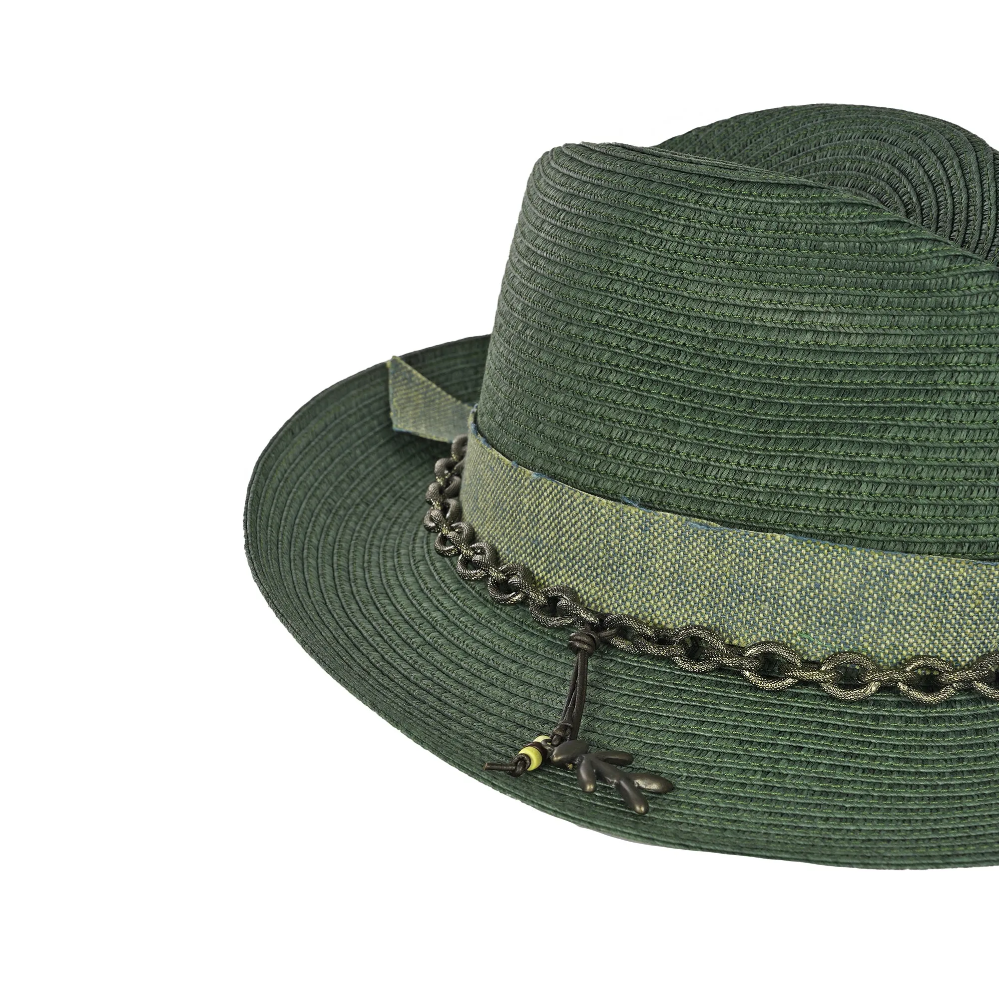 Spring Hat Natural Cellulose Green