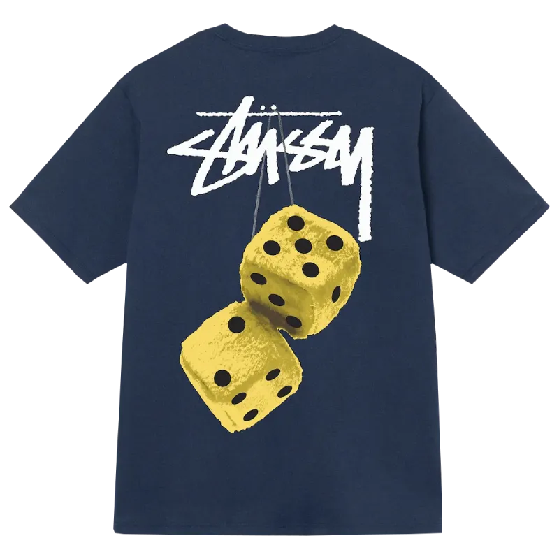 Stussy Fuzzy Dice Tee Navy