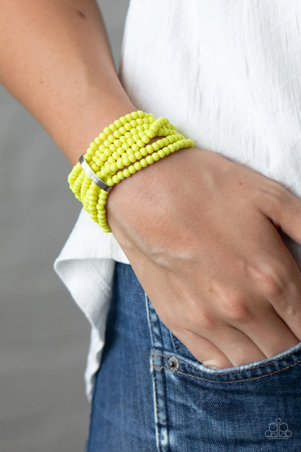 Thank Me LAYER - Yellow Paparazzi Bracelet