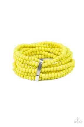 Thank Me LAYER - Yellow Paparazzi Bracelet