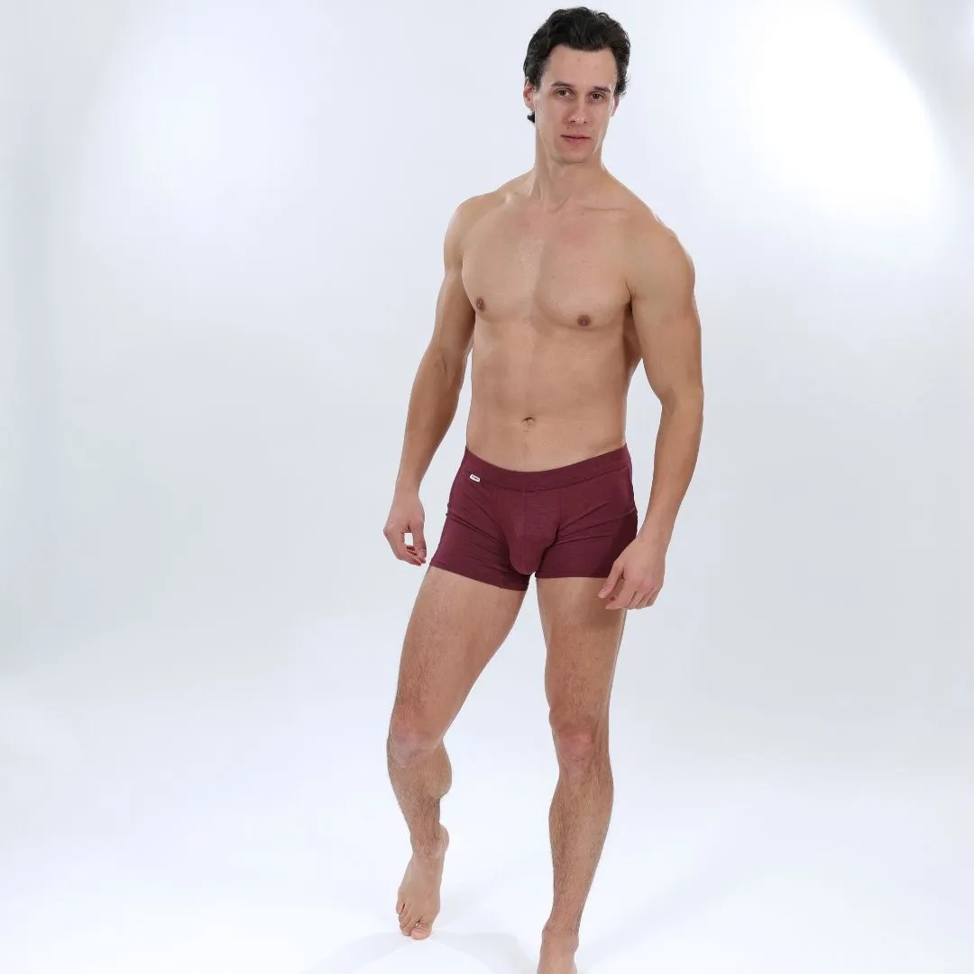 The Burgundy Heather Boxer Brief