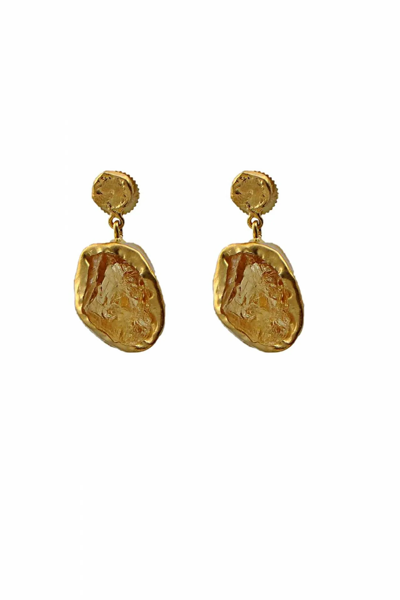 The Spirited One Gold Earrings withCitrine