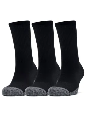 Under Armour Adult HeatGear Crew Socks 3-Pack - Large