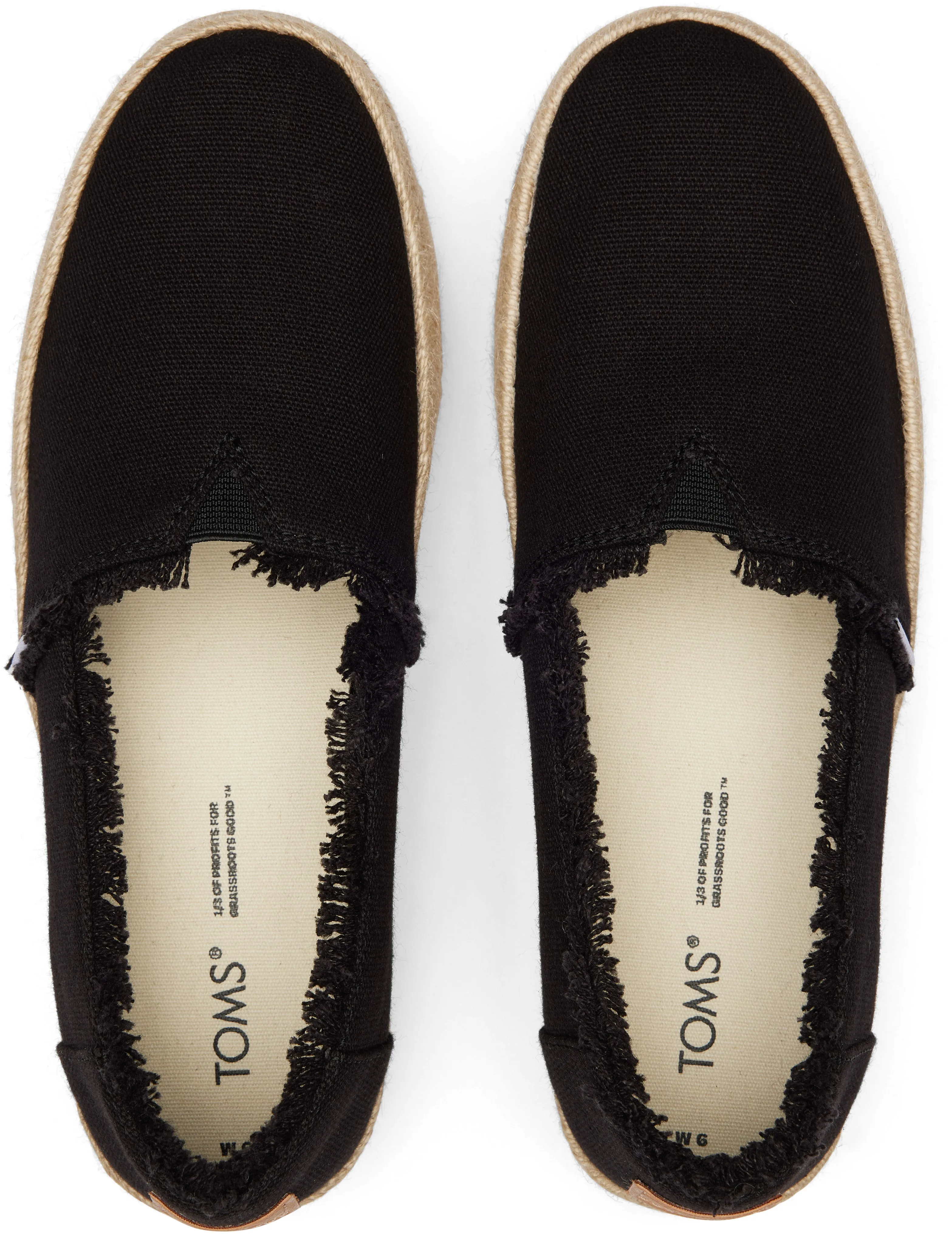 Valencia Platform Espadrille - Black Canvas