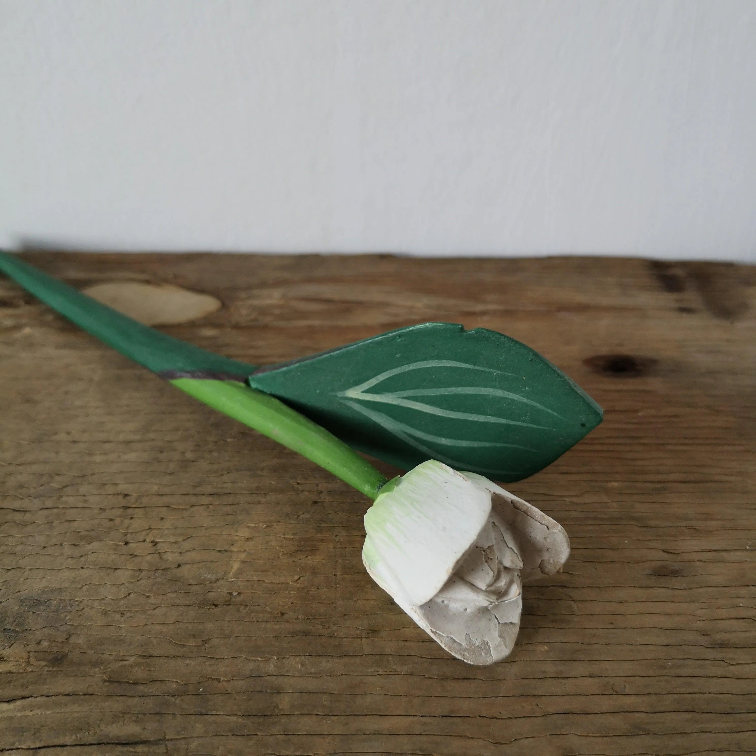 Vintage handmade wooden flower | ヴィンテージハンドメイドフラワー