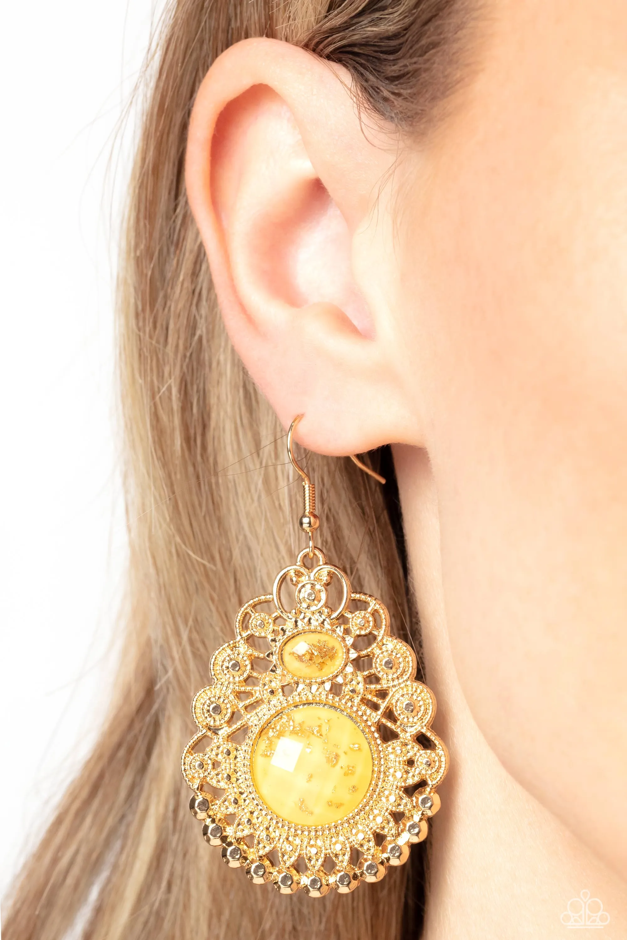 Welcoming Whimsy - Yellow Earrings