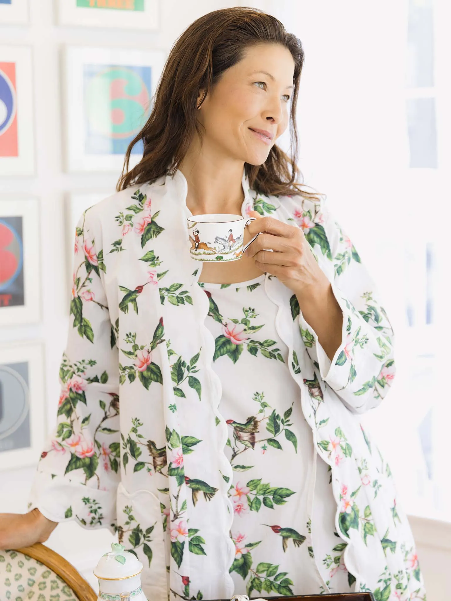 White Hummingbird Classic Robe