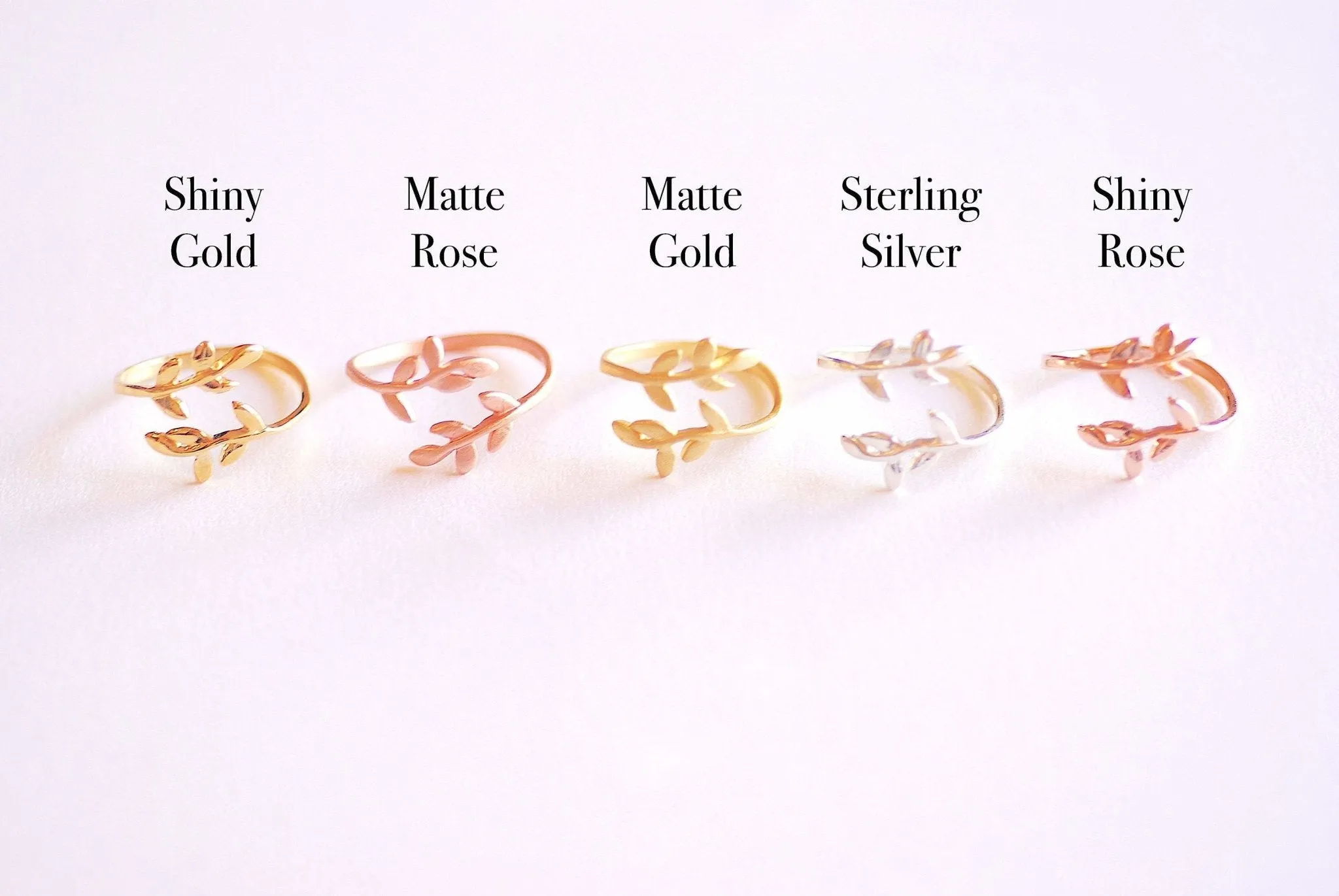 Wholesale Laurel Branch Ring, Vermeil 925 Sterling Silver, Gold Plated, Leaf Branch Ring, Leaf Ring, Rose Gold Leaf Ring, Layering Ring, Vine Twig Ring, Nature Jewelry, Bulk Rings