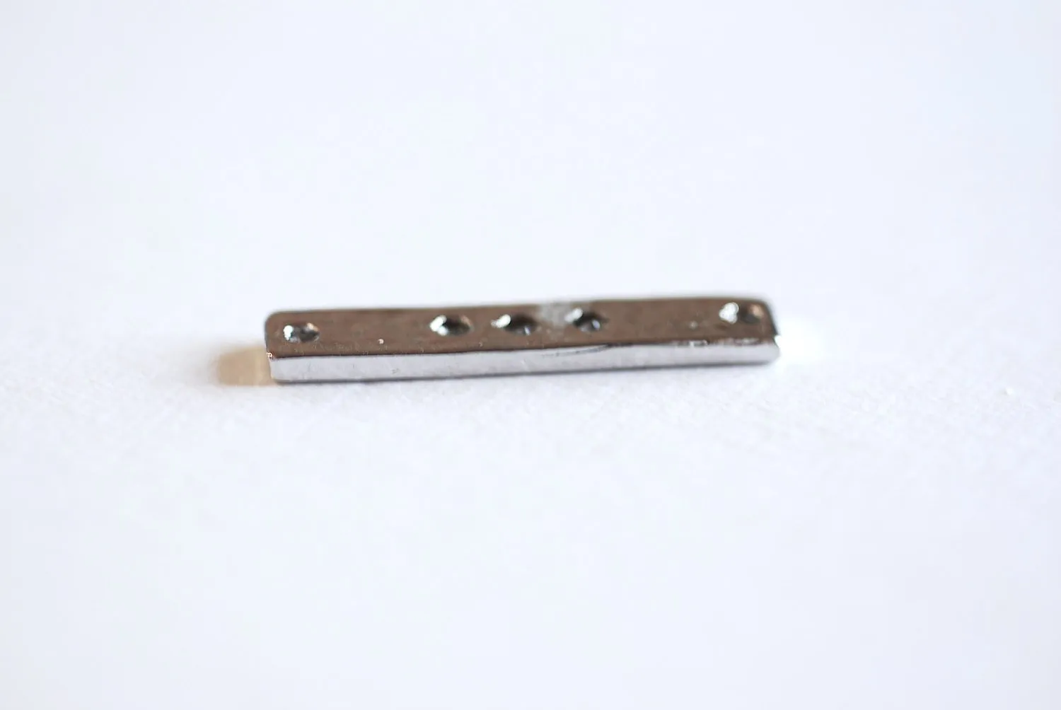 Wholesale Sterling Silver Hammered Bar Connector Charm- 925 Silver with encrusted CZ stones, Cubic Zirconia stones bar, Silver Bar Spacer Link, Bulk