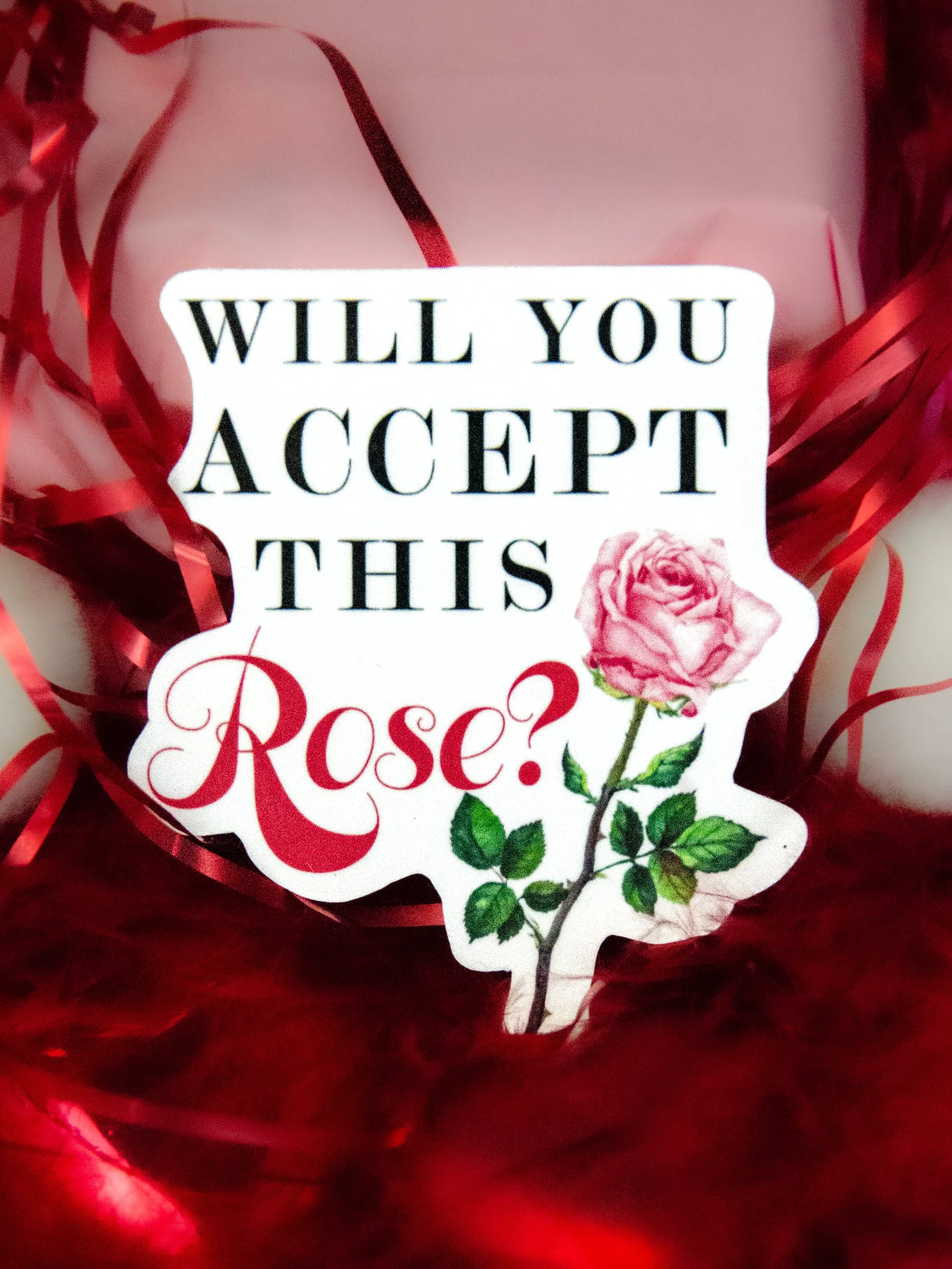 Will You Accept This Rose? Sticker