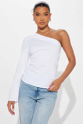 Willow Poplin Blouse Top - White