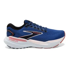 Women's Brooks Glycerin GTS 21, Blue/Icy Pink/Rose, 9 D Wide