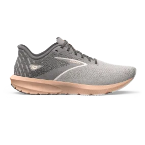 Women's Brooks Launch 10, Grey/Crystal Grey/Pale Peach, 9.5 B Medium