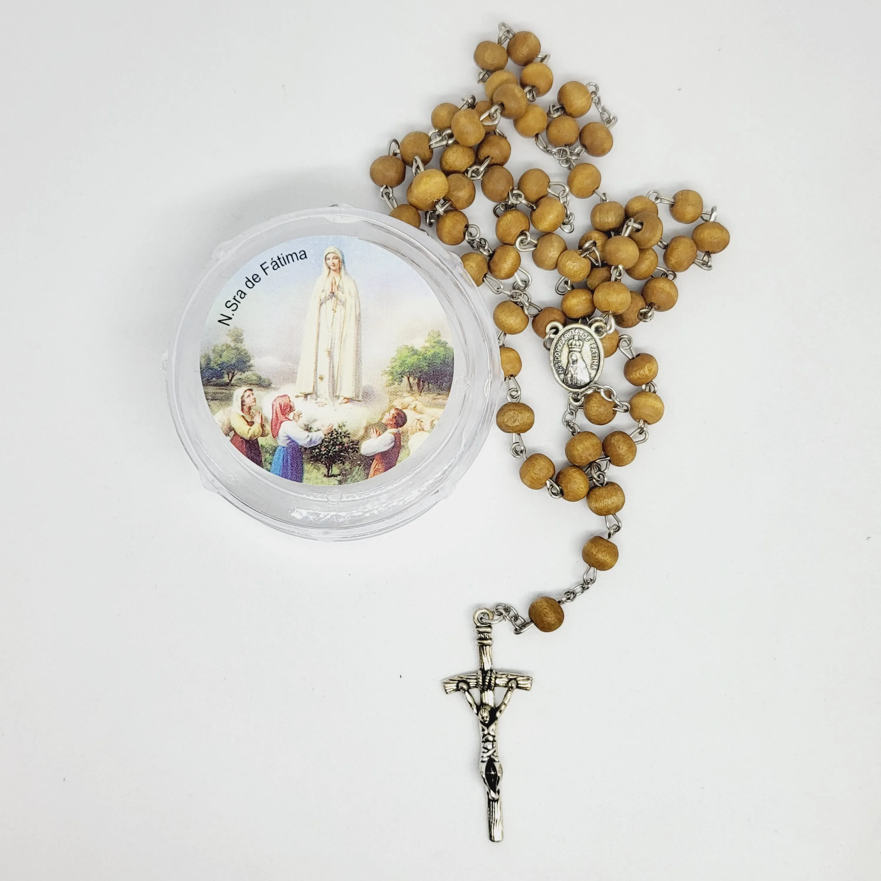 Wood Rose Rosary [Light Brown]