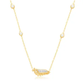 Yellow Gold White Diamond Griffiness Necklace