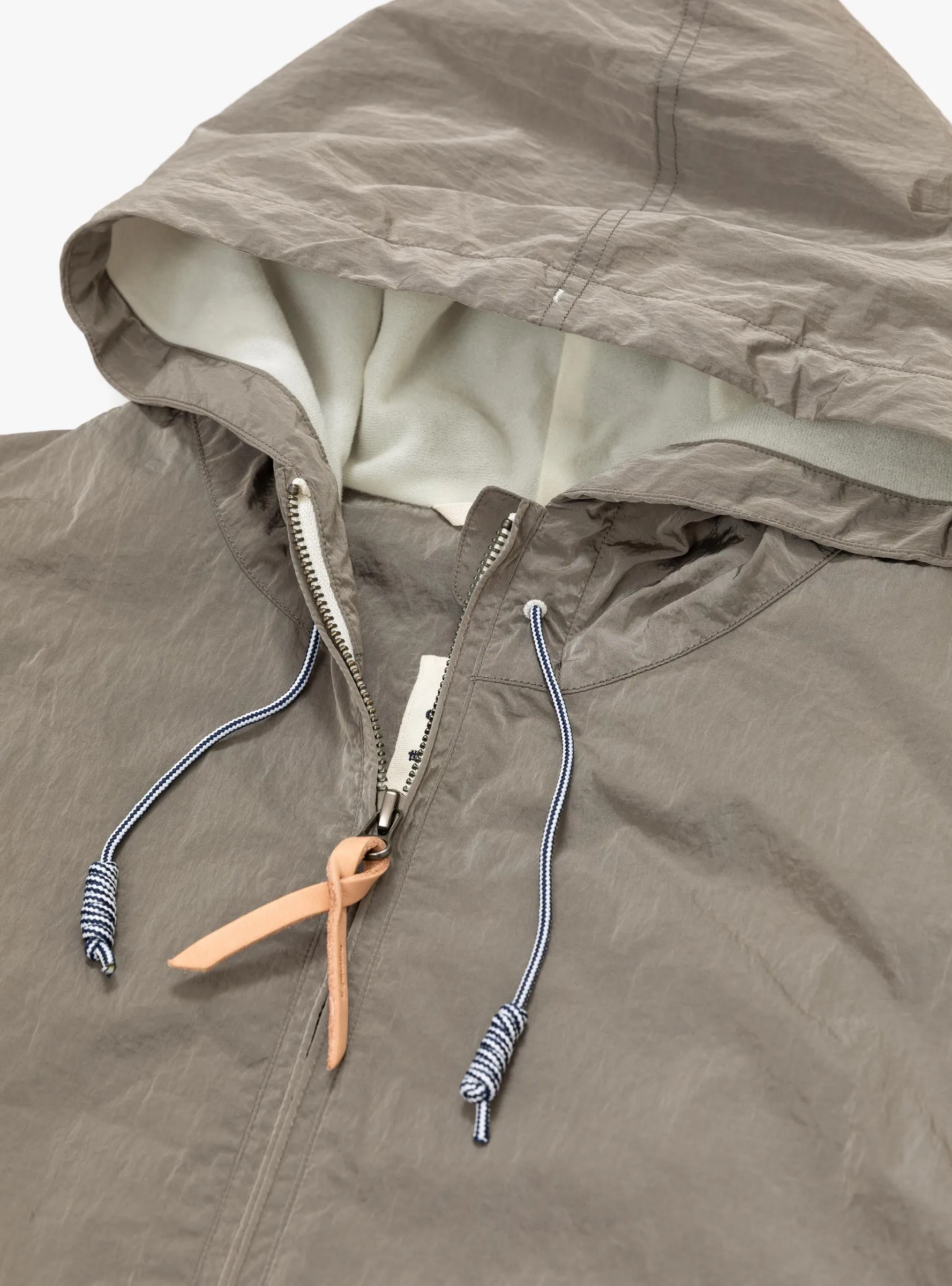 Zip Up Wind Parka Beige